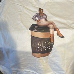 White small boss lady t shirt